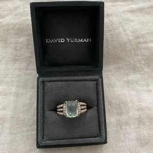 COPY - David Yurman Petite Wheaton® Ring with Prasiolite and Pavé Diamonds